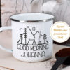 Emaille Becher - Tasse personalisierbar - geschenke-online - Campingartikel selbst gestalten - Camping Royal