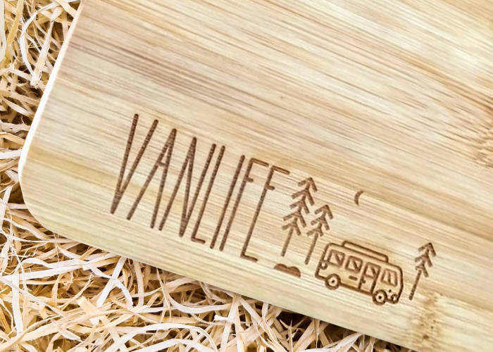 Frühstücksbrettchen personalisierbar "Vanlife" individuell